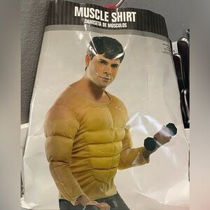 Skin Tone Muscle Shirt - Adult Size M/L Skin Tone Shirts for Halloween Costumes